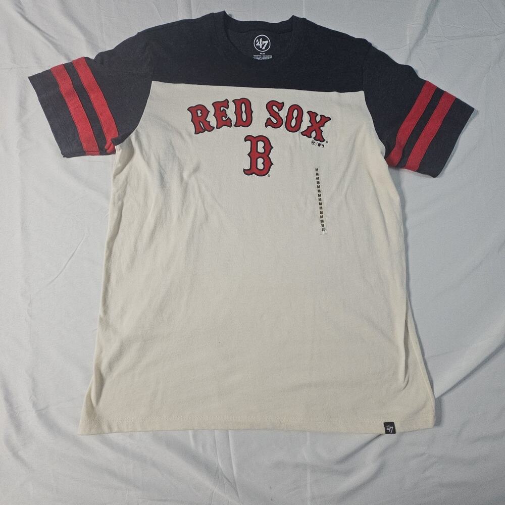 NWT Boston Red Sox '47 Brand Mens Medium MLB Logo Print Short Sleeve Shirt